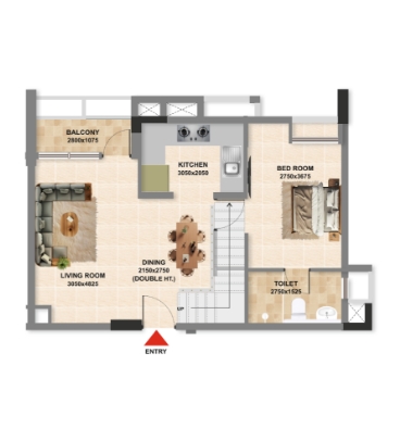 3 BHK Apartment (KC-A)